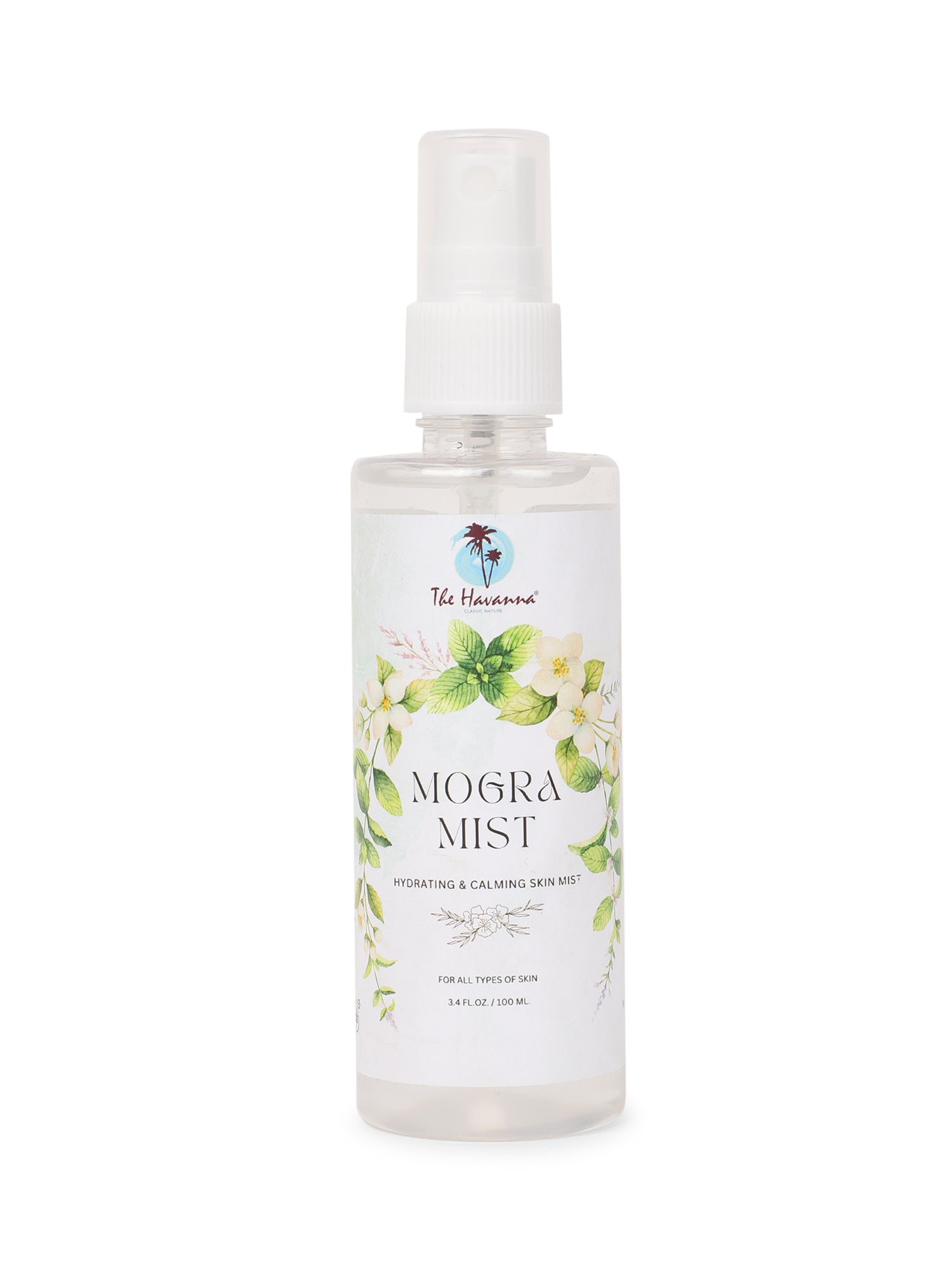 Mogra skin Mist usful for Hydrates detoxifies, controls acne, reduces skin aging and promotes taut skin-The Havanna Classic Nature