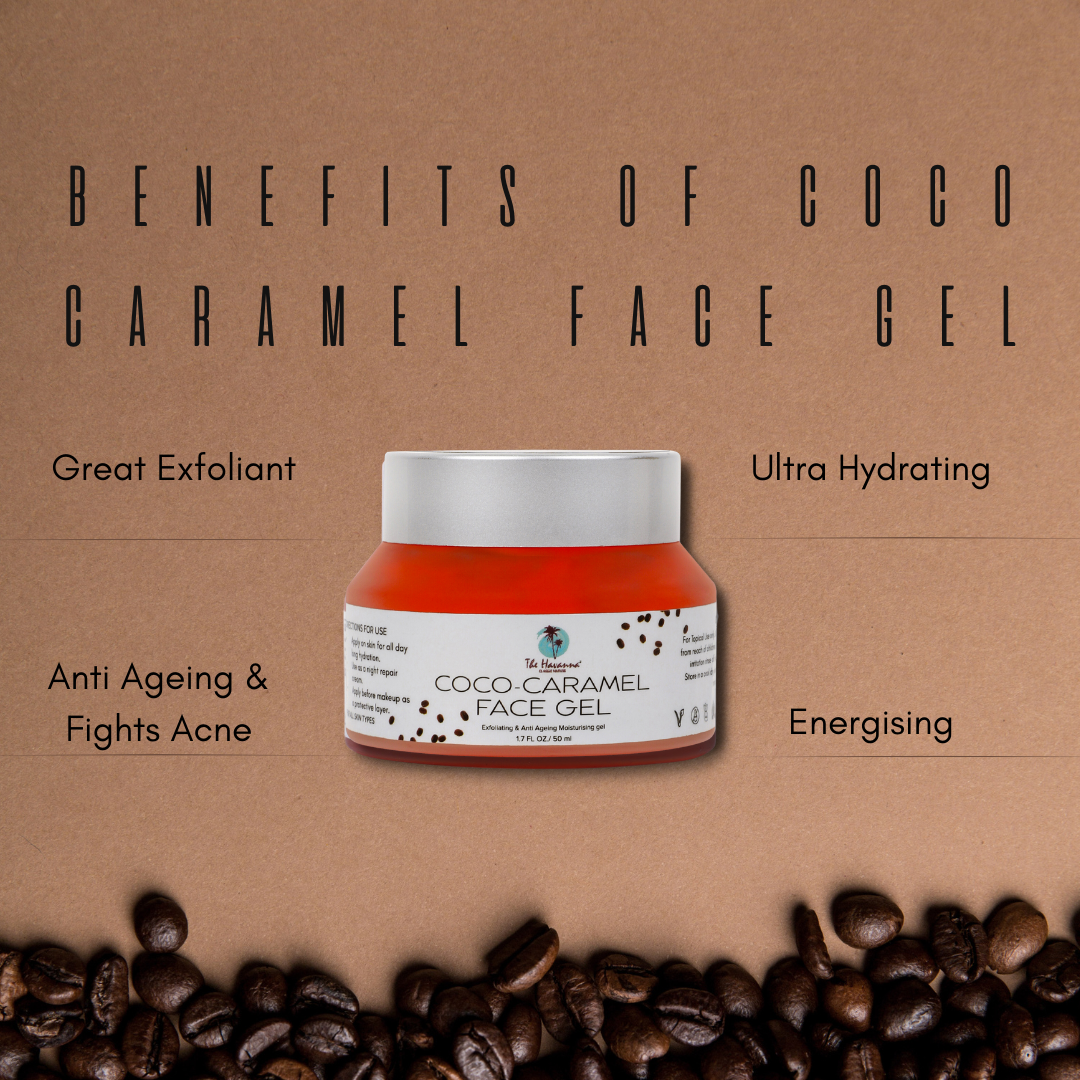 Havanna's Coco-Caramel Face Gel effective For Exfoliating And Anti-Ageing Moisturizing Glow.