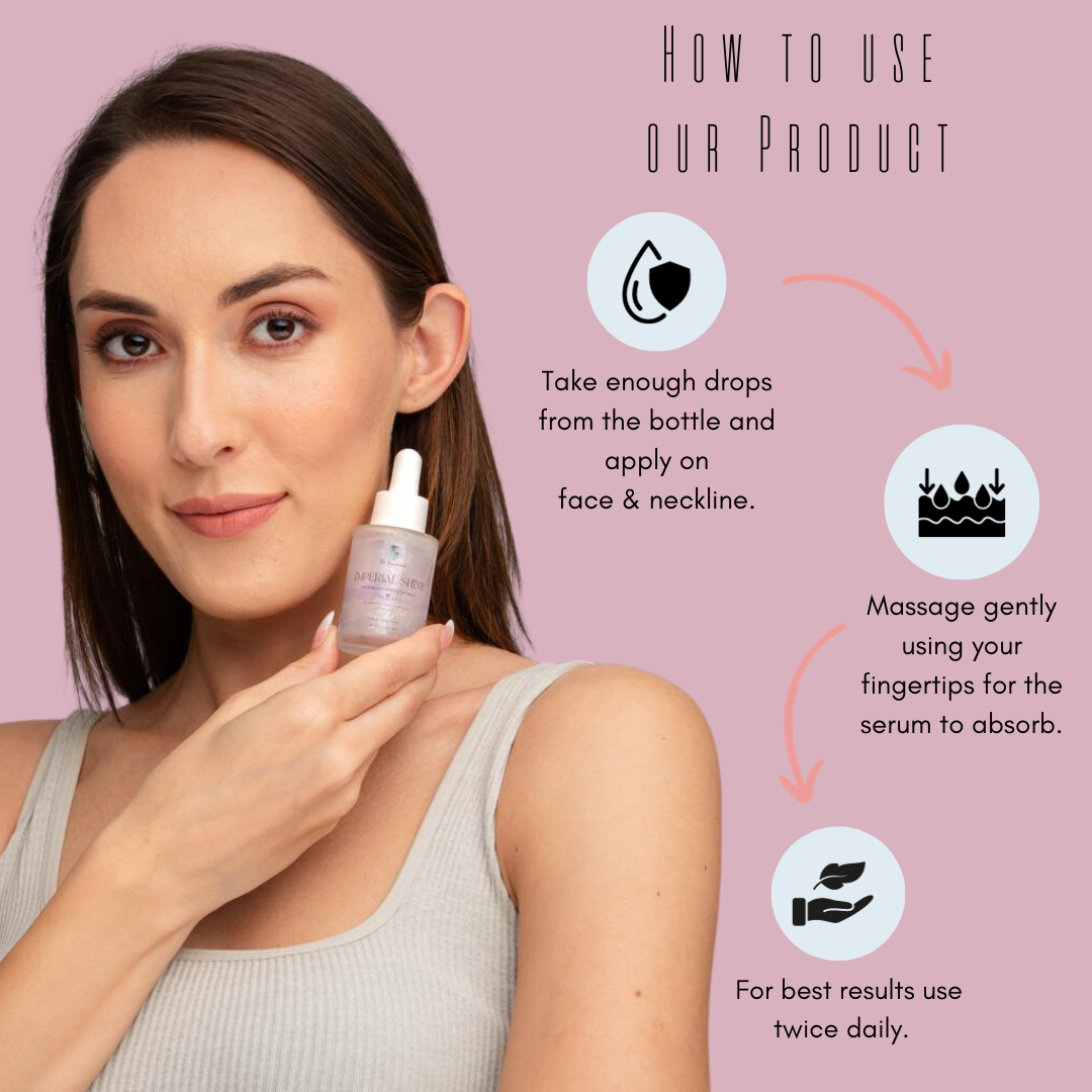 how to use imperial shine face serum